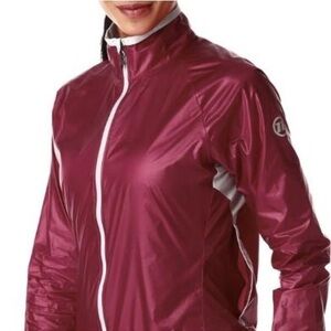 Novara nylon reflective Maroon  stowable bike Jacket wind and rain fighter coat